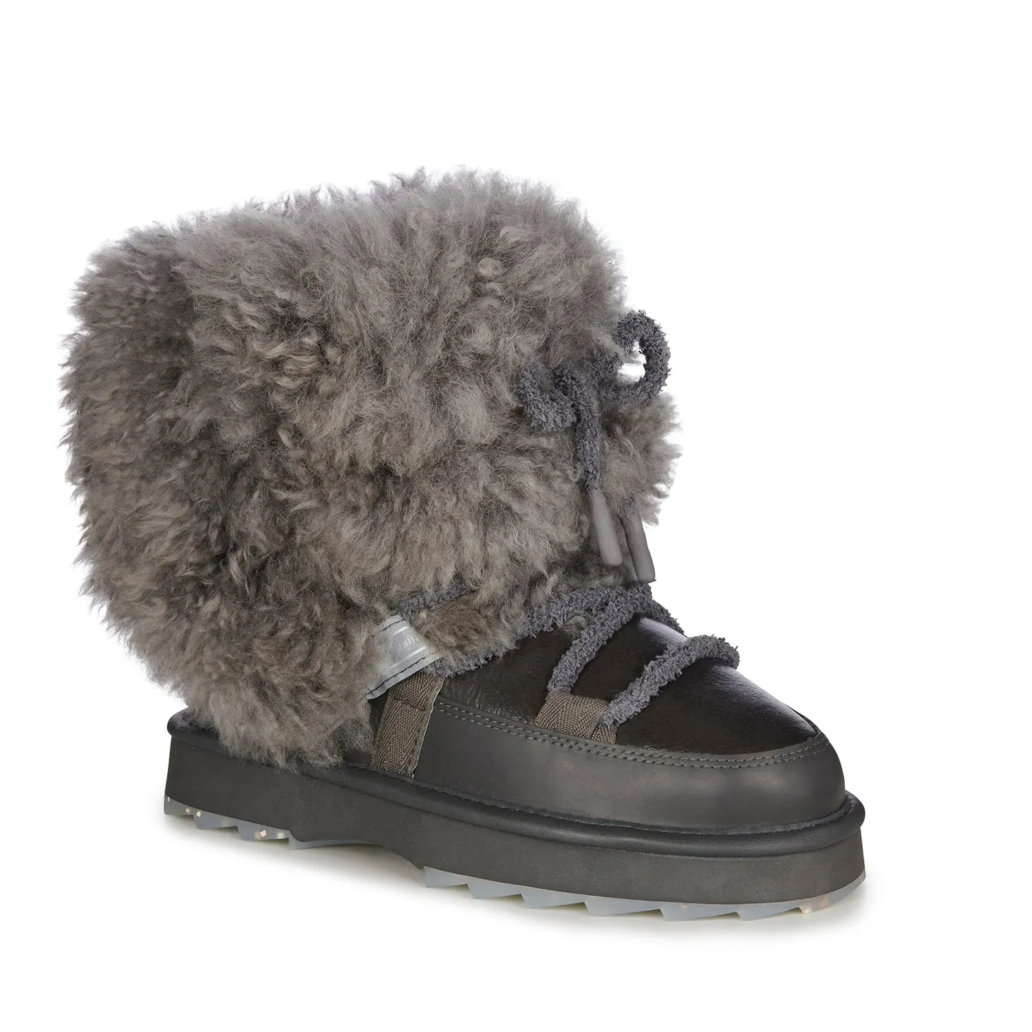 Blurred Glossy Boot - Charcoal LAST ONE SIZE 5