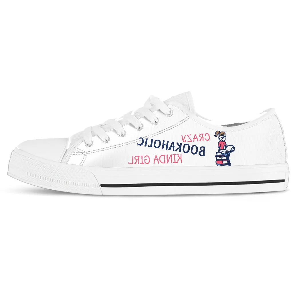 Crazy Bookaholic Kinda Girl Women's Low Top Shoe