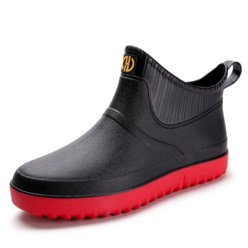 Cuzcare Winter Rain Ankle Boots For Men Slip-on Nonskid Orthopedic Shoes