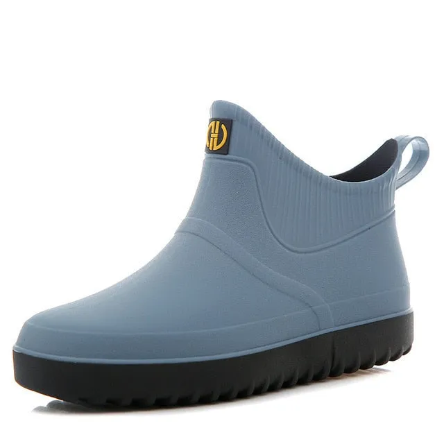 Cuzcare Winter Rain Ankle Boots For Men Slip-on Nonskid Orthopedic Shoes
