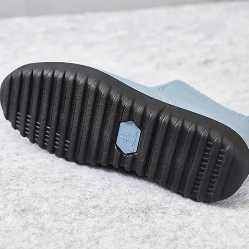 Cuzcare Winter Rain Ankle Boots For Men Slip-on Nonskid Orthopedic Shoes
