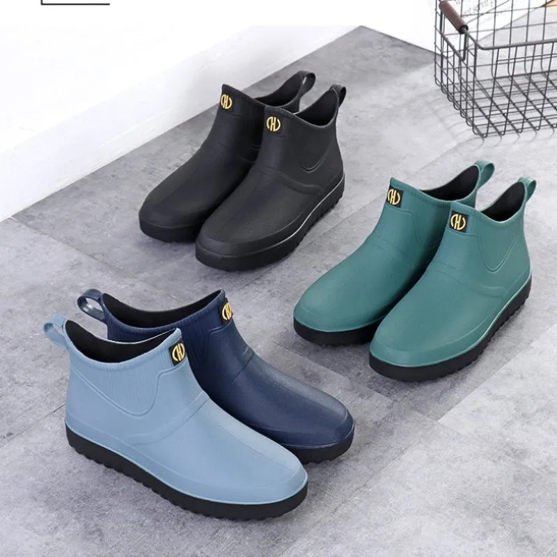 Cuzcare Winter Rain Ankle Boots For Men Slip-on Nonskid Orthopedic Shoes