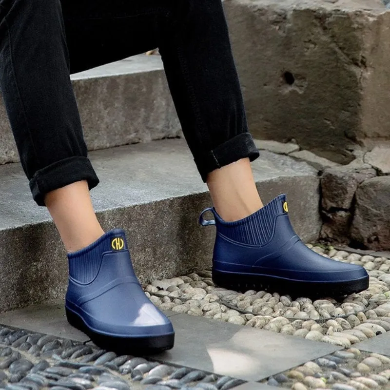 Cuzcare Winter Rain Ankle Boots For Men Slip-on Nonskid Orthopedic Shoes