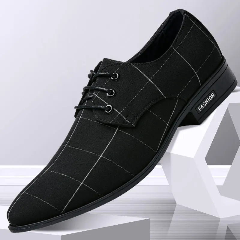 Leather Shoes Men's Business Lace Up British Men's Formal Dress Shoes