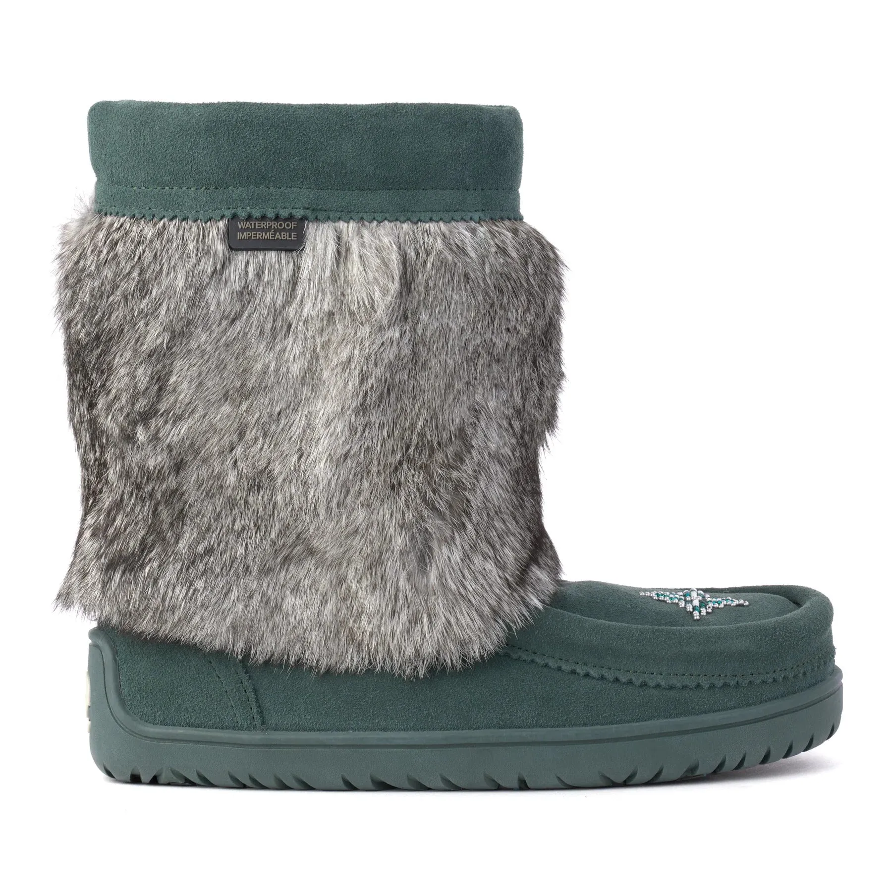 MANITOBAH MUKLUKS WOMEN'S WATERPROOF HALF SUEDE MUKLUK BOOT-SAGE