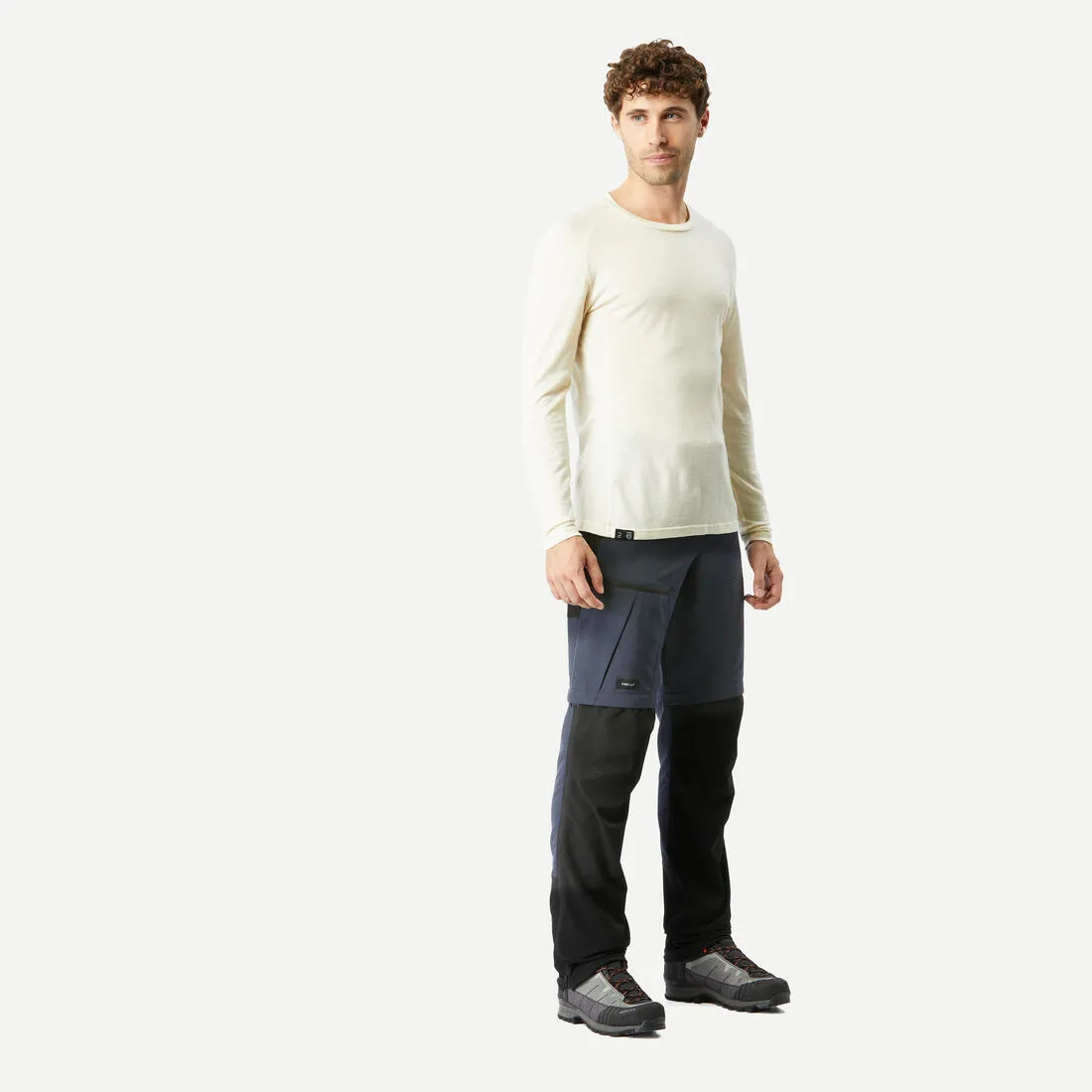 Men's 2-in-1 adjustable and durable hiking trousers – MT500
