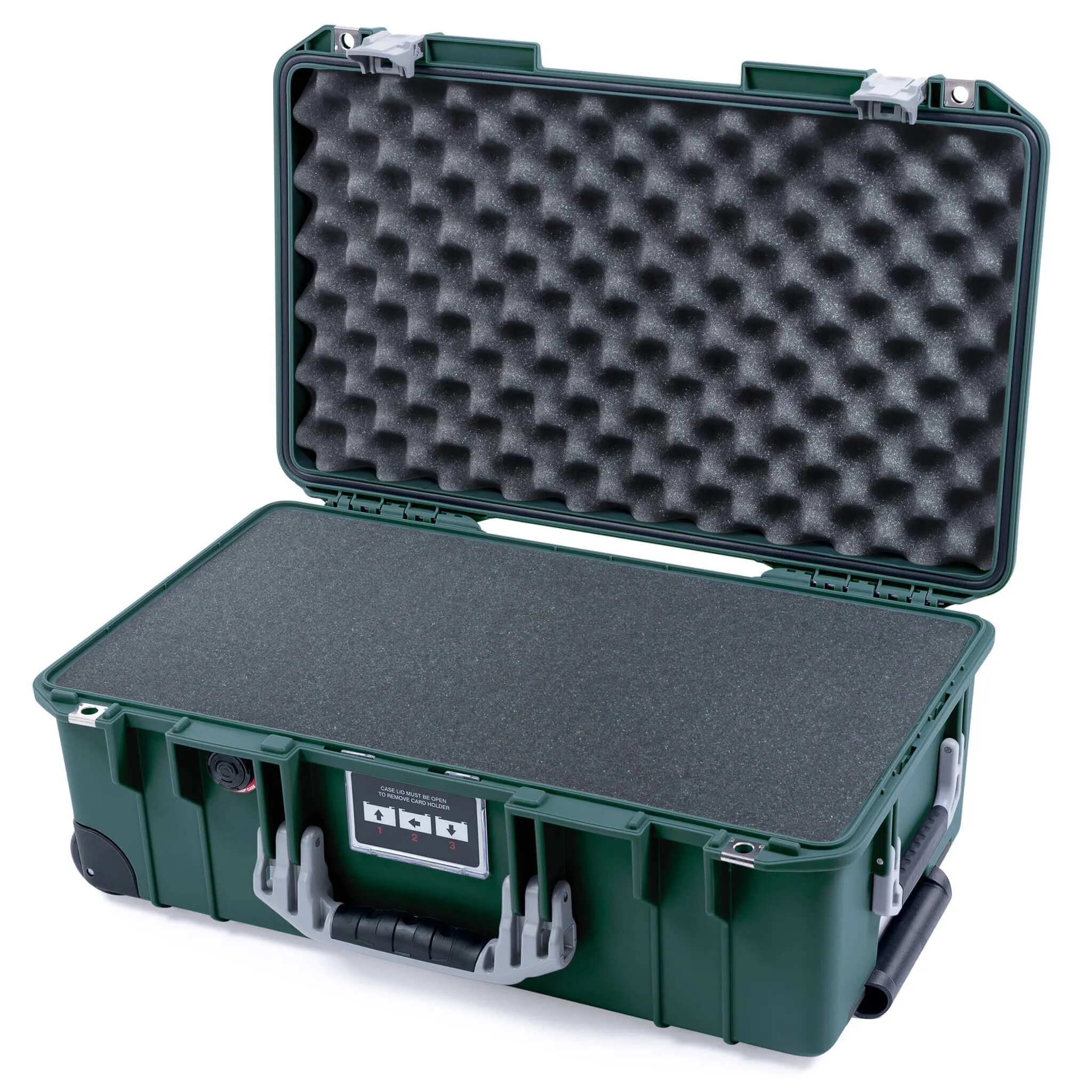 Pelican 1535 Air Case, Trekking Green with Silver Handles & Latches
