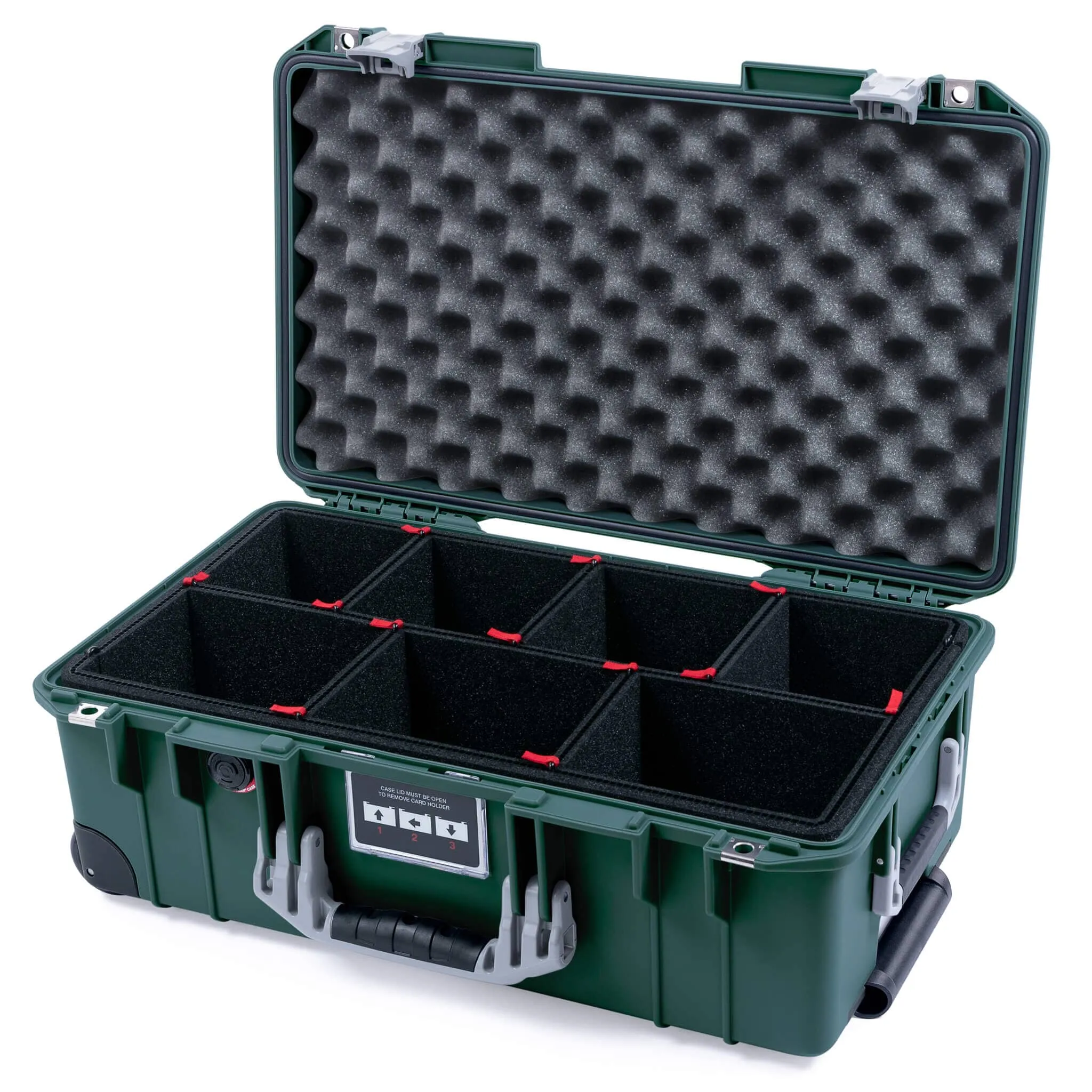 Pelican 1535 Air Case, Trekking Green with Silver Handles & Latches