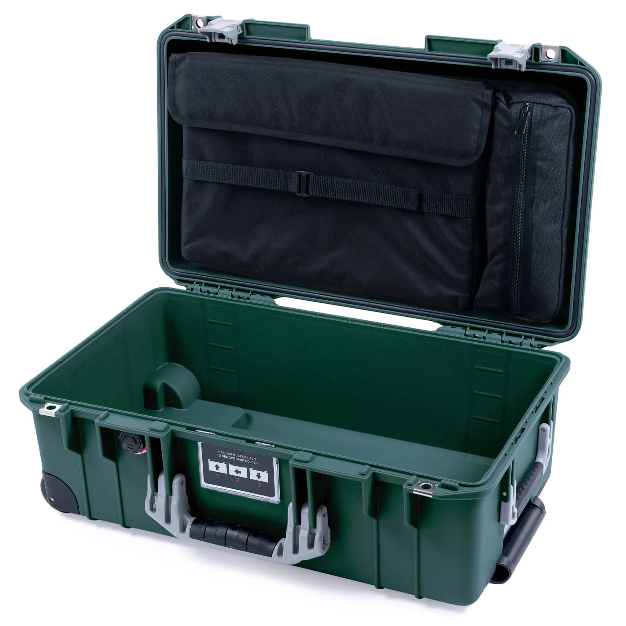 Pelican 1535 Air Case, Trekking Green with Silver Handles & Latches