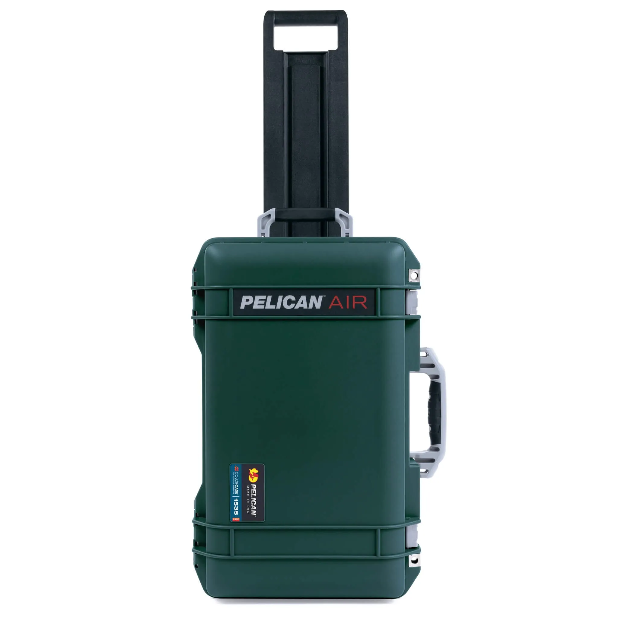 Pelican 1535 Air Case, Trekking Green with Silver Handles & Latches