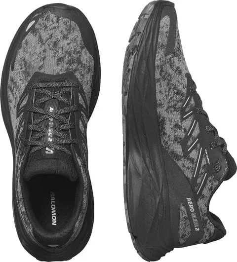 Salomon Men's Aero Glide 2 Running Shoes- Black/ Ghost Gray