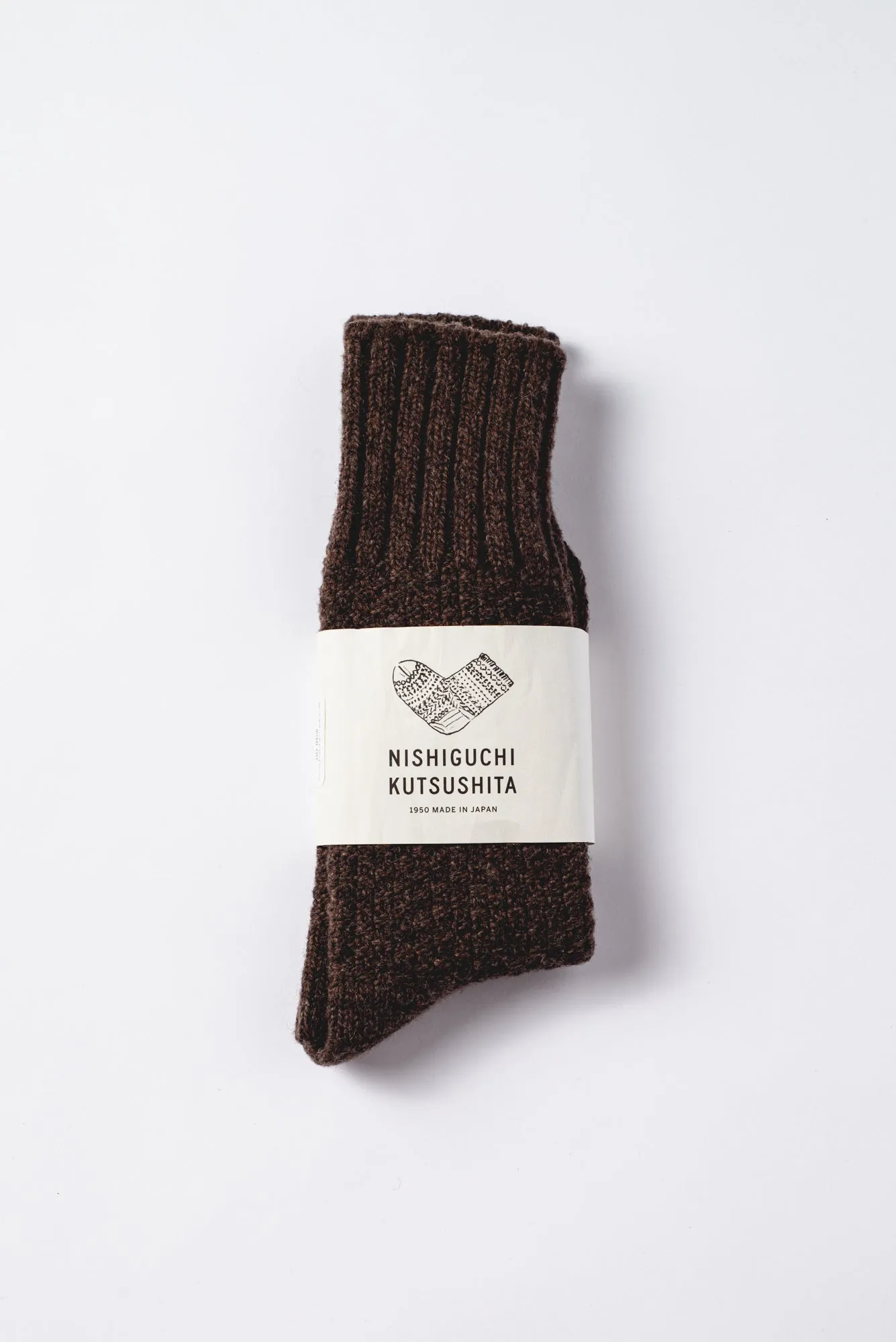 Wool and Cotton Boot Socks, Mocha